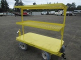 QUAD-STEER TRACKER 1 TON CAPACITY UTILITY CART W/ 2 SHELVES