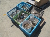 PALLET OF ASSORTED HARDWARE - MOSTLY SCREWS, FITTINGS & WASHERS