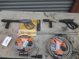 (2) 31'' DEWALT PRESSURE WASHER SPRAY WANDS W/ (2) DEWALT PRESSURE WASHER SPRAY GUNS, (2) POWER CARE