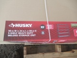 HUSKEY 90'' X 24'' X 90'' 5-SHELF HEAVY DUTY STORAGE UNIT 7500 LBS MAX CAPACTIY