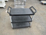 PLASTIC THREE SHELF CART