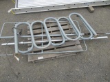 (2) METAL BIKE RACKS, WEIGHT BAR & LOAD BAR