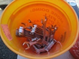 BUCKET W/ ASSORTED COMBINATION WRENCHES