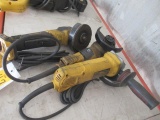 (3) ASSORTED DEWALT ANGLE GRINDERS