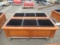 (2) 18'' X 4' X 1' PLANTER BOXES, WITH (3) 1'X 1' PLASTIC BOXES