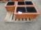 (2) 18'' X 32'' X 1' PLANTER BOXES WITH (2) 1' X 1' PLASTIC PLANT BOXES, & (1) 18'' X 18'' X 1'