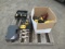 (3) YBICO BANDING TOOLS, (2) DEWALT IMPACT DRIVERS, (3) ADHESSIVE GUNS, & ASSORTED DEWALT BATTERY