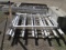ROLLING ALUMINUM WORK TABLE W/ BUILT IN ROLLERS