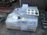 PALLET W/ ASSORTED COMMERCIAL KITCHEN SUPPLIES - BOWLS, WARMING TRAYS, DISPENSERS & MORE