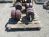 (4) LASER LINE INDUSTRIAL CASTERS