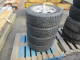 (4) COOPER DISCOVER A/T3 225/70R16 TIRES ON 5 LUG TOYOTA WHEELS