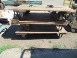 (4) 30'' X 48'' TOWABLE FLATBED CARTS W/ DROP PIN HITCH