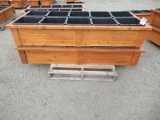 (2) 3' X 6' X 1' PLANTER BOXES WITH (10) 1' X1' PLASTIC PLANT BOXES