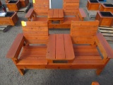 OUTDOOR CEDAR 2 SEAT PICNIC TABLE 5 1/2' WIDE