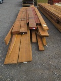 LOT OF ASSORTED SIZE & LENGTH PRESSURE TREATED BEAMS & BOARDS