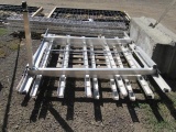 ROLLING ALUMINUM WORK TABLE W/ BUILT IN ROLLERS