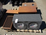 SUBZERO SUBWOOFER BOX W/ (2) 12'' PIONEER, SUBWOOFERS & (4) WOOD HOME SPEAKERS