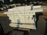 ASSORTED WHITE PLASTIC PIECES OF FENCE