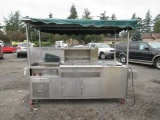 STEEL FOOD SERVICE CART ON CASTERS