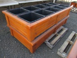 (2) 3' X 6' X 1' PLANTER BOXES W/ (10) 1' X1' PLASTIC PLANT BOXES