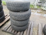 (4) RADIAL WINTERCAT 265/R TIRES ON 6 LUG WHEELS