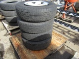 (4) DUNLOP GRANDTRCK 245/75R16 TIRES ON 6 LUG WHEELS