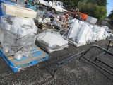 (7)PALLETS ASSORTED 8'' DUCTING, AUSILATING FANS, (24) GROW LAMPS, & LIGHT TUBES W/ 24'' REFLECTORS