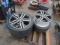 (4) 5-LUG HONDA WHEELS, (3) W/ CONTINENTIAL 235/40R19 TIRES