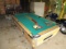 VALLEY POOL TABLE W/ CUES & BALLS *MISSING QUE BALL