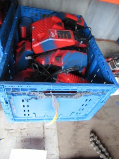 ASSORTED MILWAUKEE M12/ M18 CHARGERS