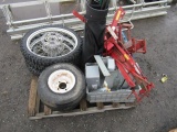 ASSORTED TIRES/WHEELS & BRACKETS