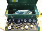 MCELROY SOCKET FUSION AQUATHERM WELDER, ASSORTED SOCKETS W/ CASE *NO HEATING UNIT