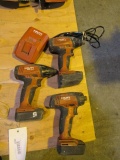 (3) ASSORTED HILTI 12V 1/4'' IMPACT DRIVERS W/ BATTERIES & CHARGER