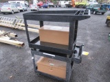 (2) PLASTIC CARTS W/ KNAACK TOOL BOXES