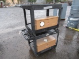 (2) PLASTIC CARTS W/ KNAACK TOOL BOXES