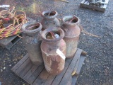 (4) METAL CANISTERS