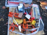 ASSORTED LIFTING CLAMPS, TOW MIRRORS, & MISC