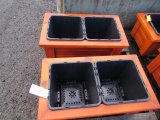 (2) 2 COMPARTMENT CEDAR PLANTER BOXES