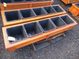 (2) 5 COMPARTMENT CEDAR PLANTER BOXES