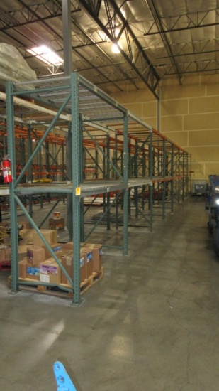 PALLET RACKING - (9) 3'8'' X 12' UPRIGHTS & 7'8'' CROSS ARMS