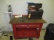 WORK BENCH AND TOOL BOX W/ASSORTED MACHINIST TOOLS