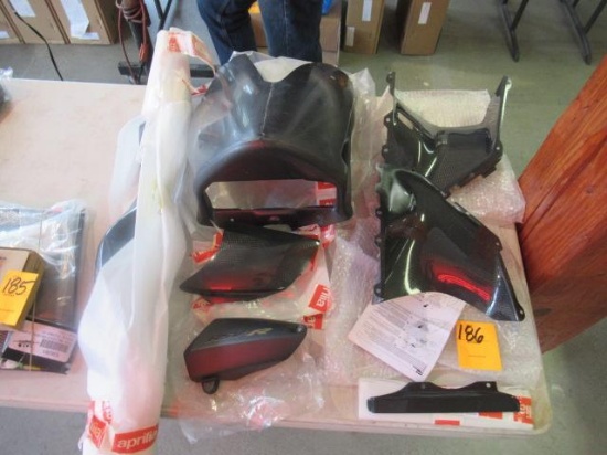 ASSORTED APRILIA CARBON FIBER PIECES