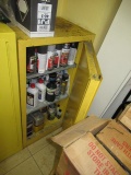 FLAMABLE LIQUID STORAGE CABINET W/CONTENTS