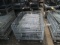 (3) ASSORTED SIZE ROLLING METAL WIRE CRATES