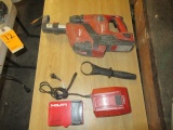 HILTI TE 4-A18 22V CORDLESS ROTARY HAMMER DRILL W/HILTI TE DRS-4-A VACUUM SYSTEM, BATTERY & CHARGER