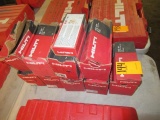 ASSORTED HILTI GC 22 & GC 41 GAS CANS & COLLATED NAILS