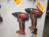 (2) HILTI 22V CORDLESS IMPACT DRIVERS