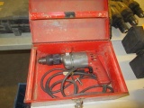 MILWAUKEE 120V DRILL W/METAL CASE