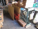 PALLET RACKING - (3) 44'' X 12' UPRIGHTS, (12) 8' CROSSARMS, & WOOD DECKING