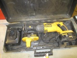 DEWALT 18V RECIPROCATING SAW W/(2) BATTERIES, CHARGER & CASE